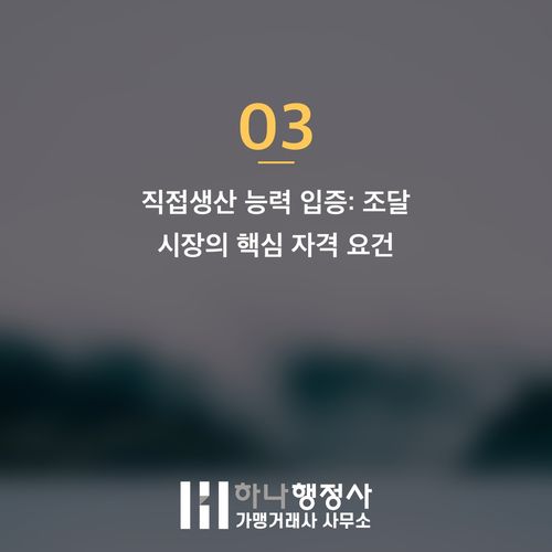 공공 조달 시장 진출, 성공적인 MAS 계약을 위한 공고 분석 및 직접생산 요건 완벽 가이드 공공 조달 시장 진출, 성공적인 MAS 계약을 위한 공고 분석 및 직접생산 요건 완벽 가이 - 이미지 4