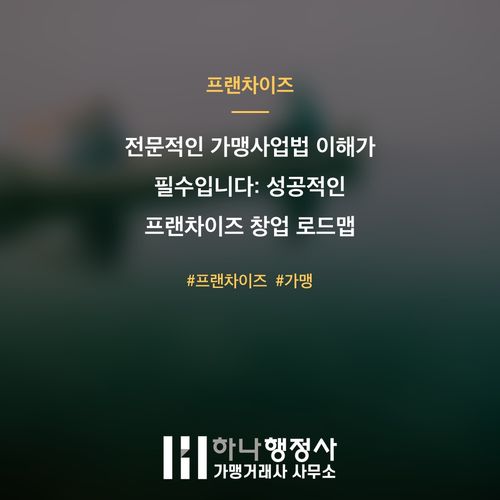 전문적인 가맹사업법 이해가 필수입니다: 성공적인 프랜차이즈 창업 로드맵 - 이미지 1