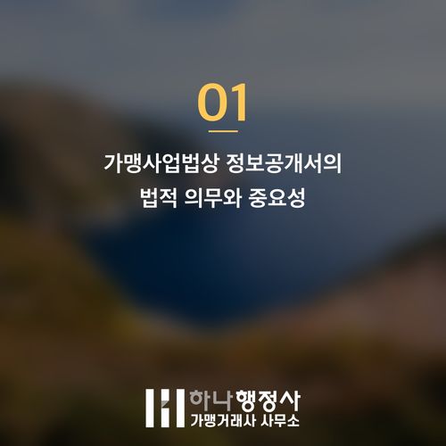 프랜차이즈 성공을 위한 필수 체크리스트: 정보공개서 작성의 법적 중요성 및 리스크 관리 방안 프랜차이즈 성공을 위한 필수 체크리스트: 정보공개서 작성의 법적 중요성 및 리스크 관리 방 - 이미지 2