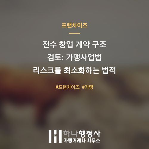전수 창업 계약 구조 검토: 가맹사업법 리스크를 최소화하는 법적 방안 전수 창업 계약 구조 검토: 가맹사업법 리스크를 최소화하는 법적 방안 - 이미지 1