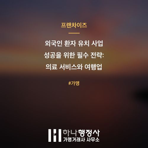 외국인 환자 유치 사업 성공을 위한 필수 전략: 의료 서비스와 여행업 인허가 동시 확보 방 - 이미지 1