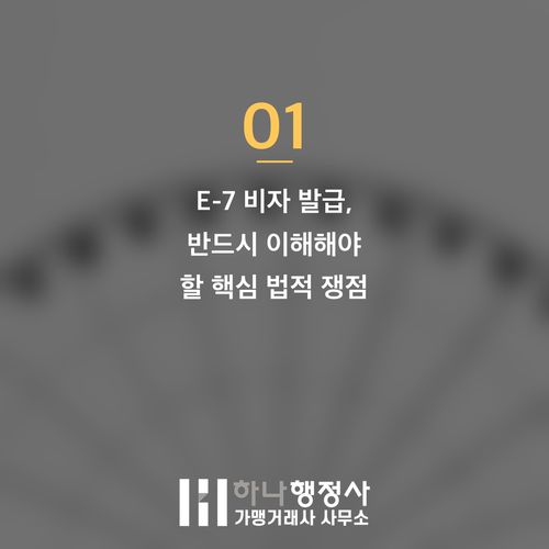 E-7 비자, 성공적인 체류를 위한 핵심 법적 요건과 전문 컨설팅 전략 - 이미지 2