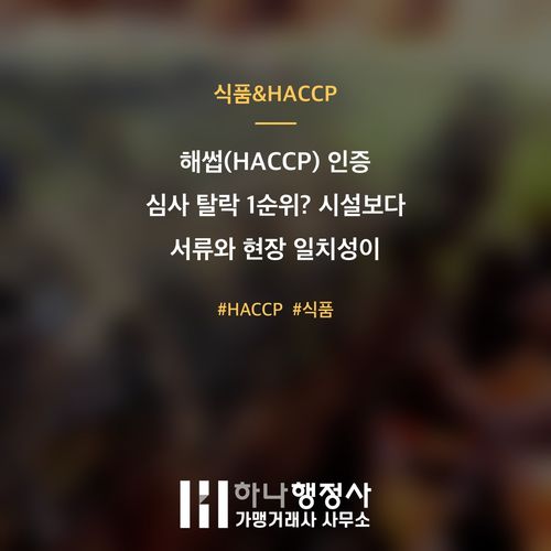 해썹(HACCP) 인증 심사 탈락 1순위? 시설보다 서류와 현장 일치성이 핵심입니다 - 이미지 1