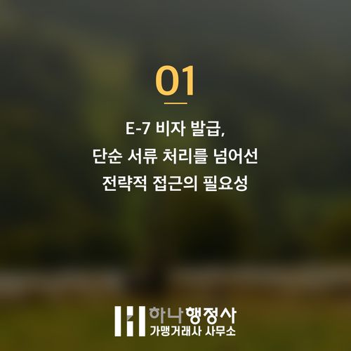 E-7 비자 발급, 성공적인 체류를 위한 전문 컨설팅 전략이 필수인 이유 E-7 비자 발급, 성공적인 체류를 위한 전문 컨설팅 전략이 필수인 이유 - 이미지 2