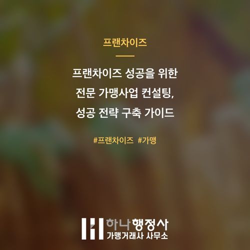 프랜차이즈 성공을 위한 전문 가맹사업 컨설팅, 성공 전략 구축 가이드 - 이미지 1